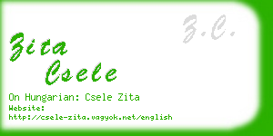 zita csele business card